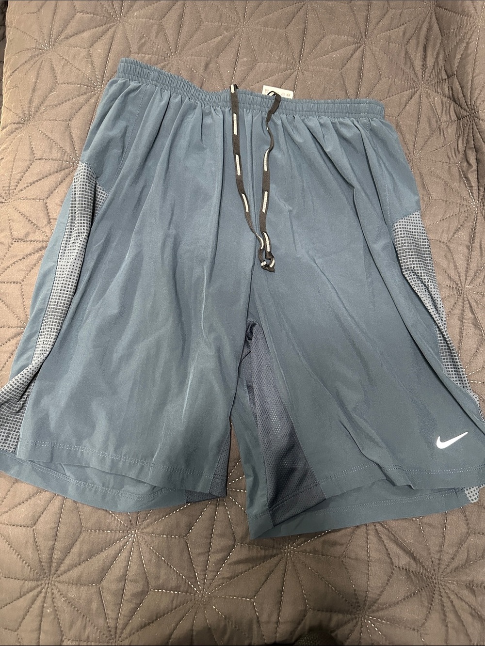 Nike Men's Athletic Shorts - Slate Blue with Mesh Panels